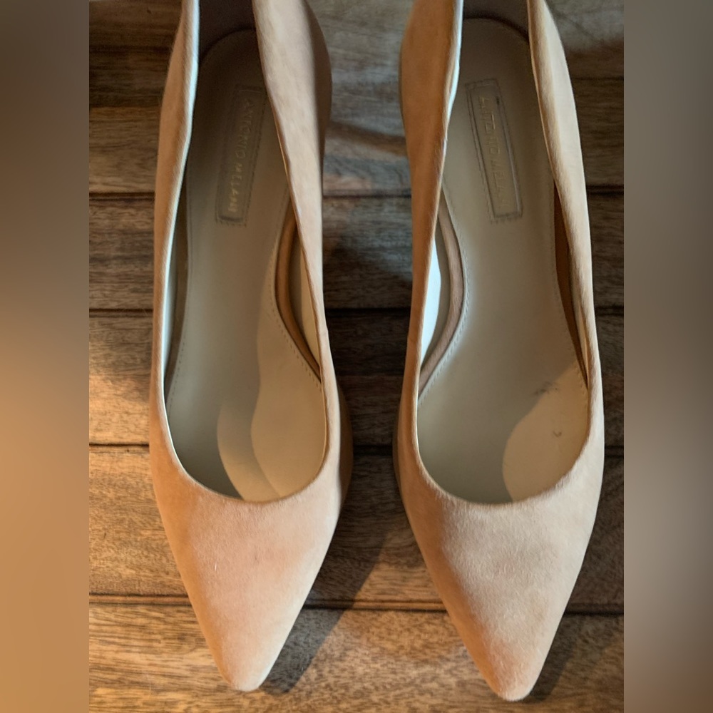 Antonio Melani Tan Suede Kitten Suede Heel